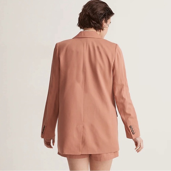 NWOT MADEWELL Size L The Larsen Blazer in Drapeweave - Dried Rose - Picture 2 of 5